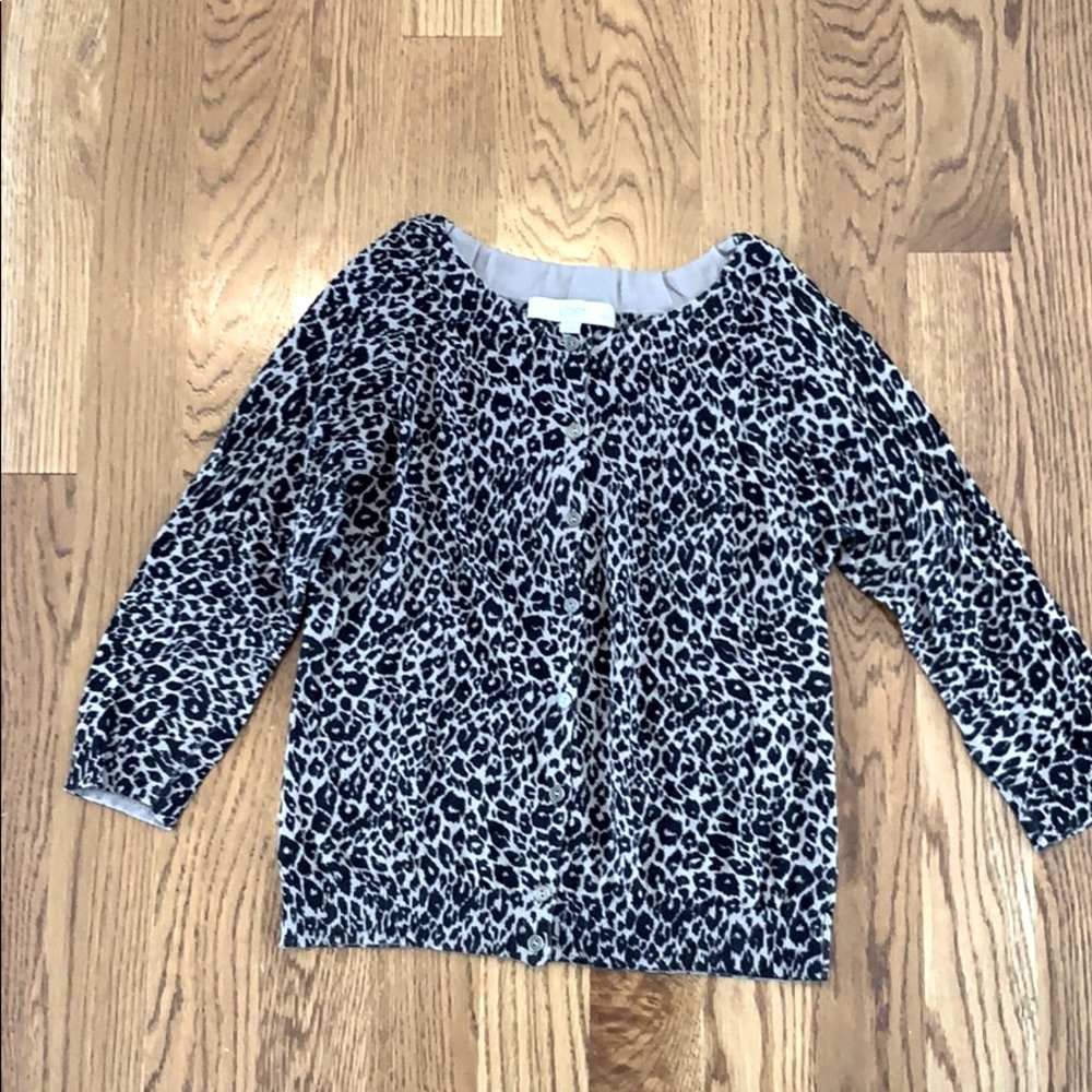 Ann Taylor Loft leopard sweater Small Petite